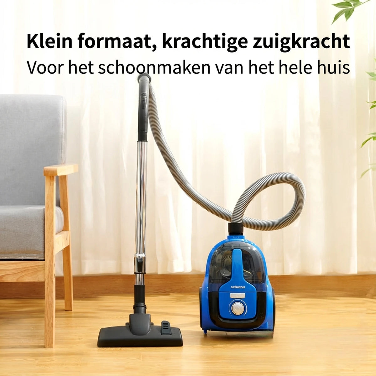 Ochama Multifunktions-Staubsauger mit Kabel 800 W – 17,5 kPa – 1,1 l – Automatische Kabelaufwicklung – Waschbarer Filter
