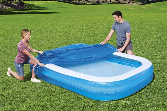 Bestway Schwimmbad-Abdeckplane – Rechteckig 262 x 175 cm – Geeignet für Aufstellpools