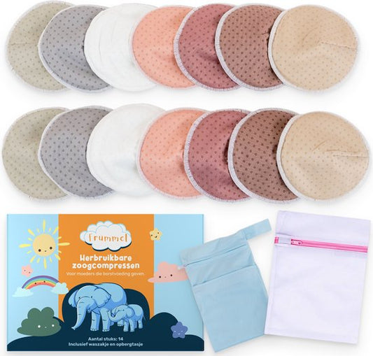 Frummel Stilleinlagen - Stilleinlagen waschbar - Wiederverwendbar - 14 Stück