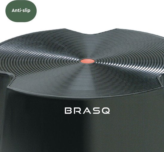 BRASQ Tritthocker aus schwarzem Kunststoff Essential ST100, Tragkraft 150 kg, Tritthocker, Elefantenfuß, Bürostuhl, Treppe, Rolltreppe, Hocker