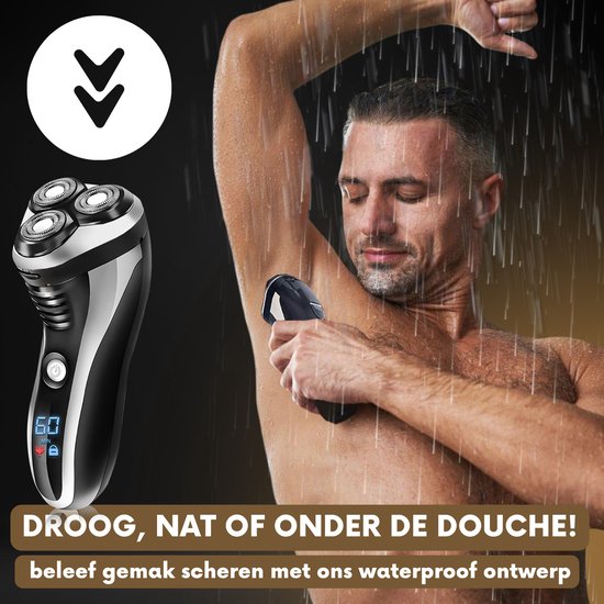 2-in-1-Rasierer für Männer mit Trimmer S1111 + Extra-Scherkopf - Sansbeaute® - Nass & Trocken - Präzisionstrimmer - Elektrisch - Elektrorasierer - Wasserdicht