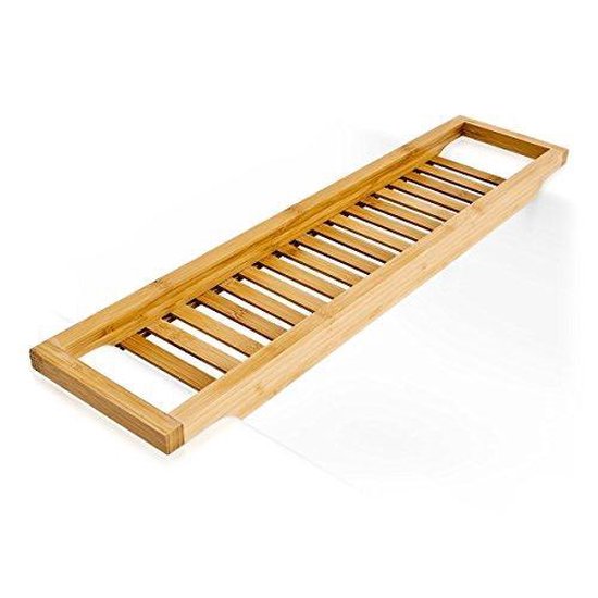 Excellent Houseware Badregal aus Bambusholz – 64 x 15 cm – für Utensilien – Badregal – braun