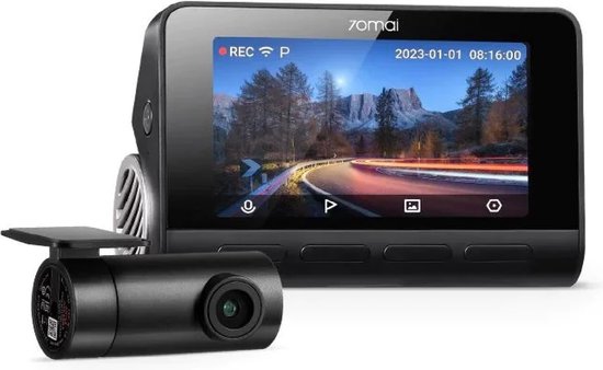 70mai Dash Cam A810 Set – Dashcam für vorne und hinten – 4K Ultra HD mit Sony STARVIS 2-Sensor – HDR-Nachtsicht – GPS und ADAS-Fahrassistenz – Parkwächter – Steuerung über WLAN-App und G-Sensor zur Unfallerkennung