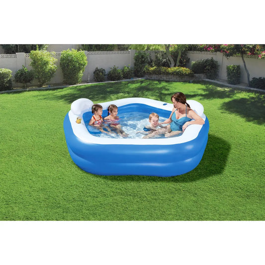 Bestway Aufblasbares Familienschwimmbecken „Backyard Oasis“ – 213 x 206 x 69 cm