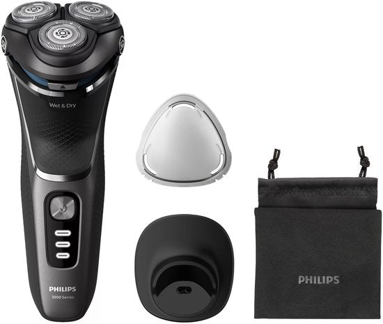 Philips Shaver 3000 Series S3343/13 – Elektrorasierer – mit Trimmer – für Männer – Dunkelgrau