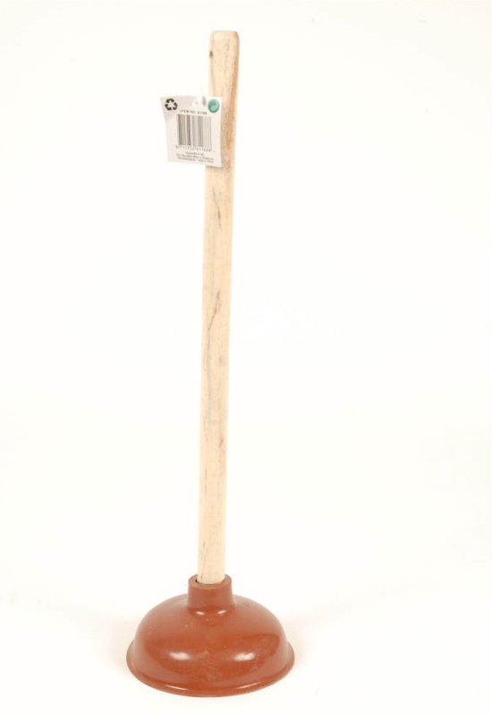 Einfacher Gummi-Abflussreiniger mit Holzstiel