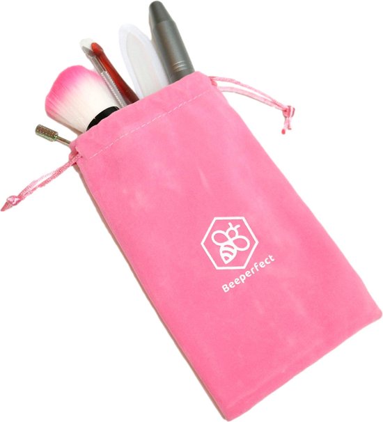 Beeperfect® Elektrische Nagelfeile - Nagelfräser - Maniküre- und Pediküreset - 12 Bits und 60 Schleifrollen - 4 Extra-Zubehör - Pink