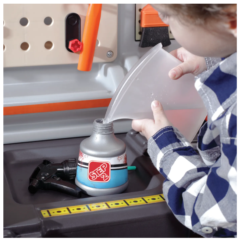 Step2 Big Builders Pro Werkbank 70 x 98 x 97 cm – 45 Zubehörteile – Spielzeugwerkstatt