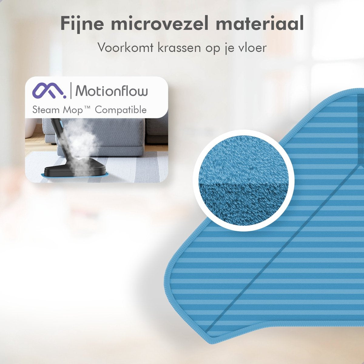 Motionflow Mikrofaser-Dampftuch - für Dampfreiniger MF-ST-002 - 4 Stück