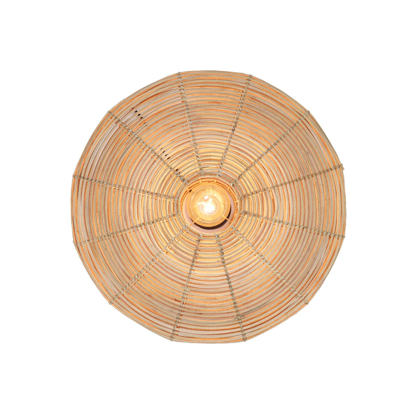Light & Living Wandleuchte Mataka – Ø 60 cm – Geflochtenes Rattan in Natur/Braun – Moderne runde Wandleuchte für stimmungsvolle Lichteffekte – Ohne Leuchtmittel – E27-Fassung