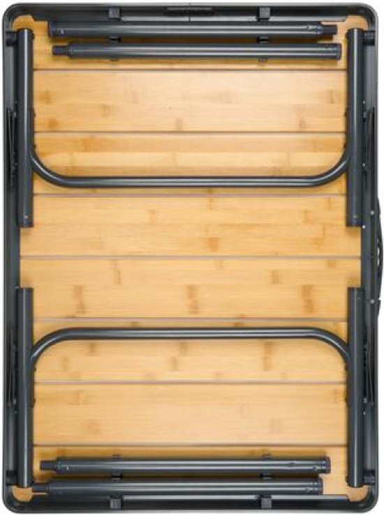 Campe Active Campingtisch zusammenklappbar - Klapptisch - Klapptisch - Klapptisch - höhenverstellbar- 75 x 55 x 31 - 71 cm - Bambus und Aluminium