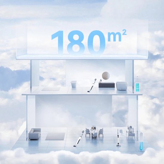 Uwant D100 17000Pa Vertikalstaubsauger für Fußböden mit Wischfunktion und Ladegerät