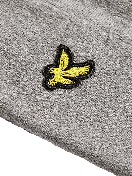 Lyle & Scott Mütze aus Wollmischung, grau – Einheitsgröße – Herren
