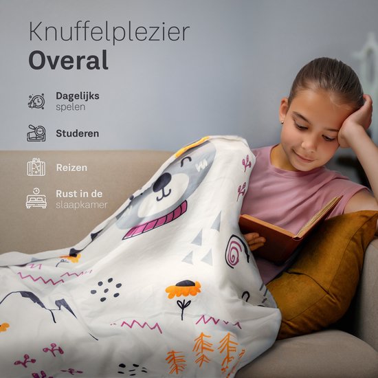 CozySense® Beschwerungsdecke Kind 2,4 kg - Beschwerungsdecke - Beschwerungsdecke mit GLASS-Flow® Druckverteilung - Waschbarer Bezug - Hypoallergen - Für Mädchen