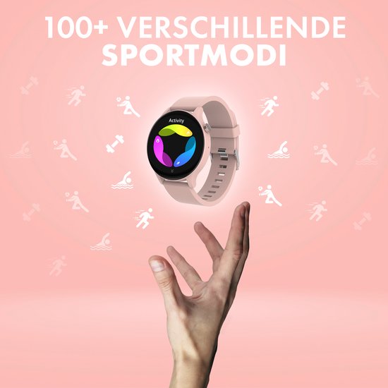 Denver Smartwatch - Android iOS - Volle Klingelfunktion - Sportuhr - Herzfrequenzmonitor - Sättigungsmonitor - Schlafmonitor - SWC338RO