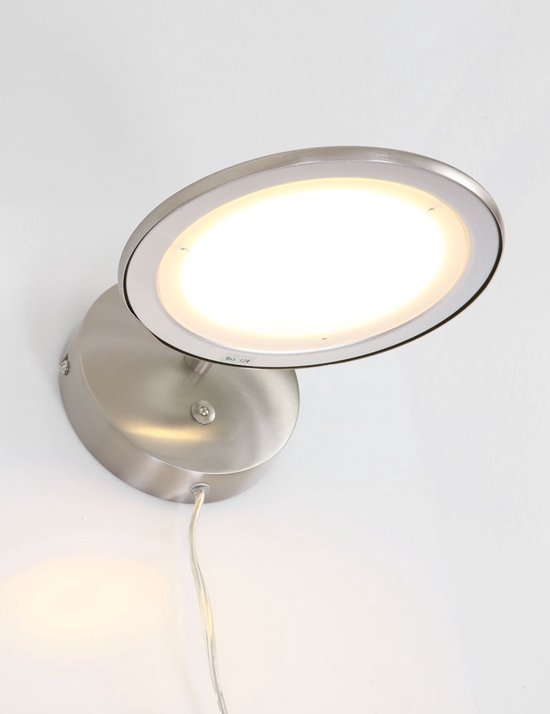 Steinhauer Zenith LED - Wandleuchte Modern - Stahl - H:12cm - Ø:12cm - Universal - Für Innen - Metall - Wandleuchten - Schlafzimmer - Wohnzimmer