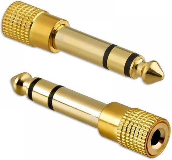 Techvavo® 2er-Set – Klinkenadapter – Audioadapter – 6,3-mm-Klinke auf 3,5-mm-Klinke – Klavier – Gitarre – Verstärker