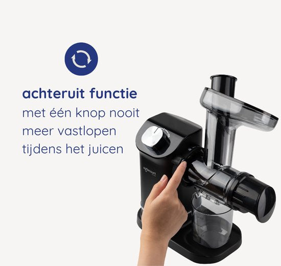 Safecourt Kitchen - Slowjuicer - Entsafter - Gemüse- und Obstpresse - 300ml - Schwarz