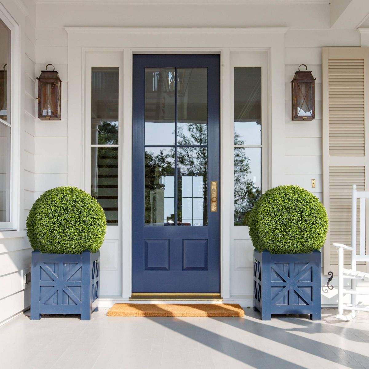 Coast 2 Stück Realistische Künstliche Buxusbirnen Ø 40 & 50 cm - UV- und wasserbeständig grün - Dekorative Buxuspflanzen für drinnen und draußen