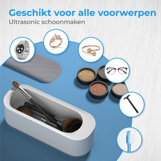 Nuvance - Ultraschallreiniger - Reinigungsgerät für Schmuck und Brillen - Ultraschall - Ultraschallreiniger - 300ml