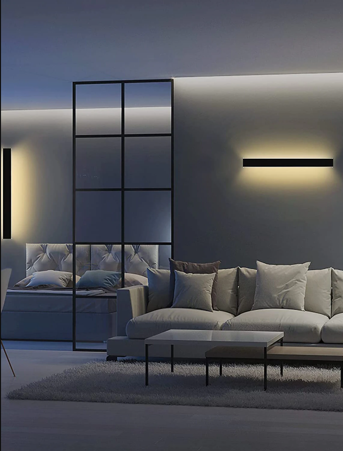 moderne led-außenlampe - 90 cm - schwarz