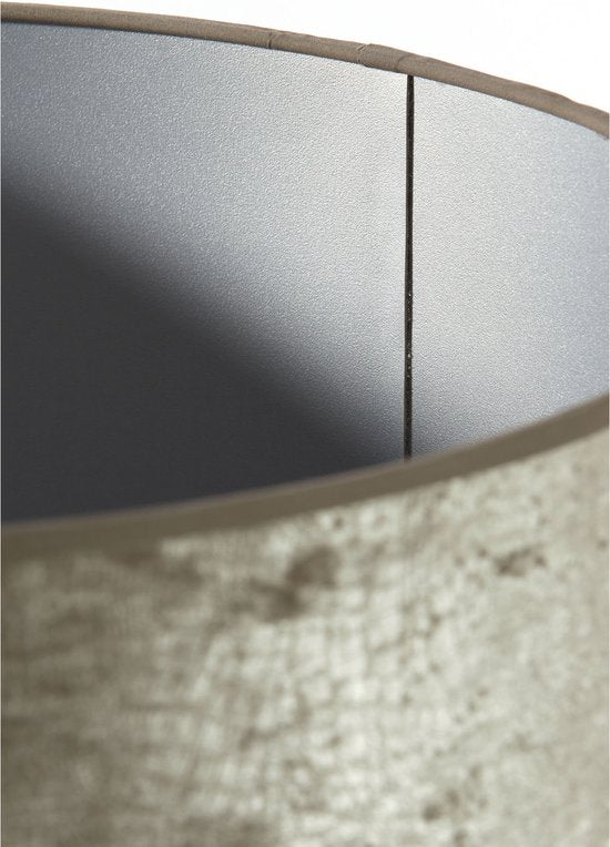 Light & Living Zylinder Lampenschirm Chelsea - Silber - Ø35x30cm - für Tischlampen, Stehlampen, Pendellampen