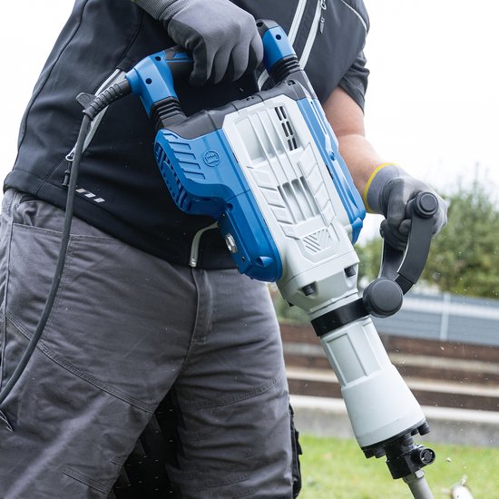 Scheppach Abbruchhammer AB1900 – 1900 W | 60 J Schlagkraft – 2000 Schläge pro Minute – Abbruchhammer inkl. Spitzmeißel, Flachmeißel und Koffer