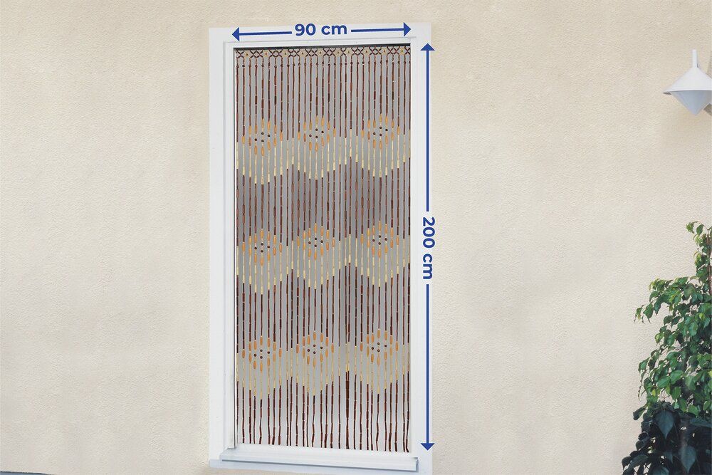 Wenko Bambus-Königsvorhang, handgefertigt – Türvorhang für Balkon und Terrasse – 90 x 200 cm – mehrfarbig