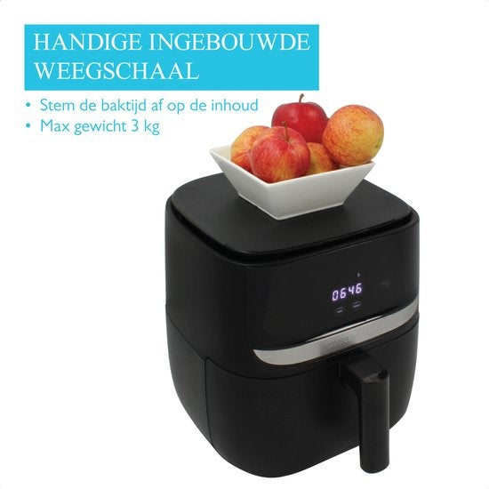 Wartmann WM 2203AF, Keramik Airfryer / Heissluftfritteuse, 5.7 Liter, Waagefunktion, PFAS-frei, schwarz