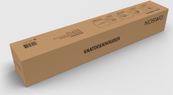 Noswo Geschirrtuchhalter - Spülenorganisator - Arbeitsplatte & Küche - Edelstahl - Schwarz