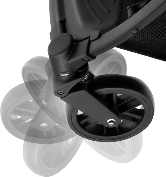 tectake® Buggy Kinderwagen Finn - Leichter Faltbuggy - Faltbar und mit Faltverdeck - Sonnenschutz - Tragkraft 15kg - Anthrazit