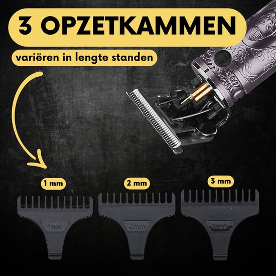 Professionelle kabellose T-Klingen-Haarschneidemaschine - Sansbeauté® Buddha Trimmer - Bartschneider - Haarschneider Herrenkopfhaar - Cheveux Haar - Haartrimmer - Friseur Haar Maschine - Haarschneider - Barbier Haarschneider - Friseurset