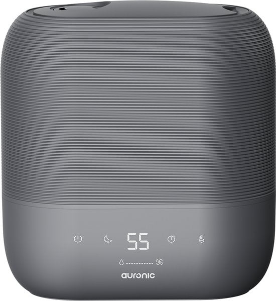 Auronic Luftbefeuchter – 5 l – Geeignet für Schlafzimmer, Babyzimmer, Büro, Wohnzimmer und mehr – Luftbefeuchter – BPA-frei – Anthrazit