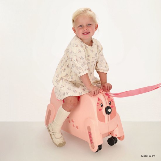 Zebra Trends Ranger Kinderkoffer – Handgepäck – Kinder – Sitzkoffer – Kinder – Rosa