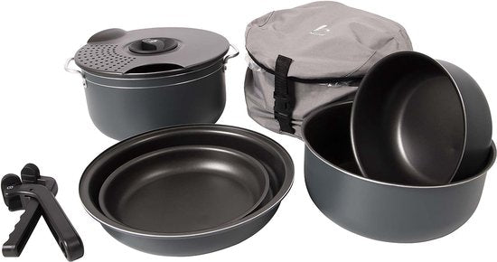 Bo-Camp – Kochgeschirrset – Camping – 7-teilig – Aluminium