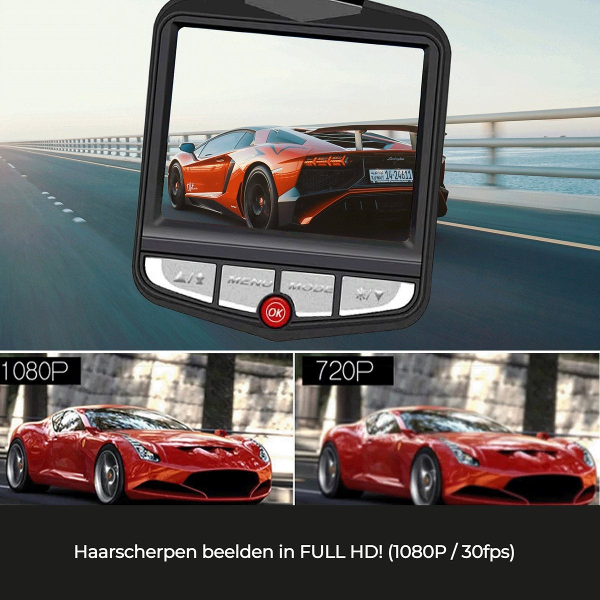 Denver Dashcam - Dashcam für Auto - Full HD - Frontkamera - Schleifenaufzeichnung - Nachtsicht - CCT1230