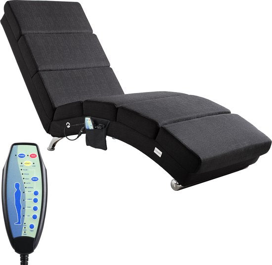 Casaria Relaxsessel – Massage- und Heizfunktion, Stoff, Anthrazit