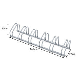 Monzana 2 Stück Fahrradständer - Fahrradablage - für 12 Fahrräder - 160x32x27 cm - Fahrradständer aus Metall