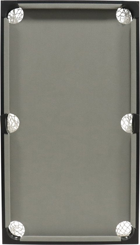 Cougar Billardtisch Mini 3 ft – Kompakter Billardtisch in Eiche/Grau – Aufstellbarer Tisch – Inklusive Kugeln, Queues, Dreieck, Kreide und Bürste