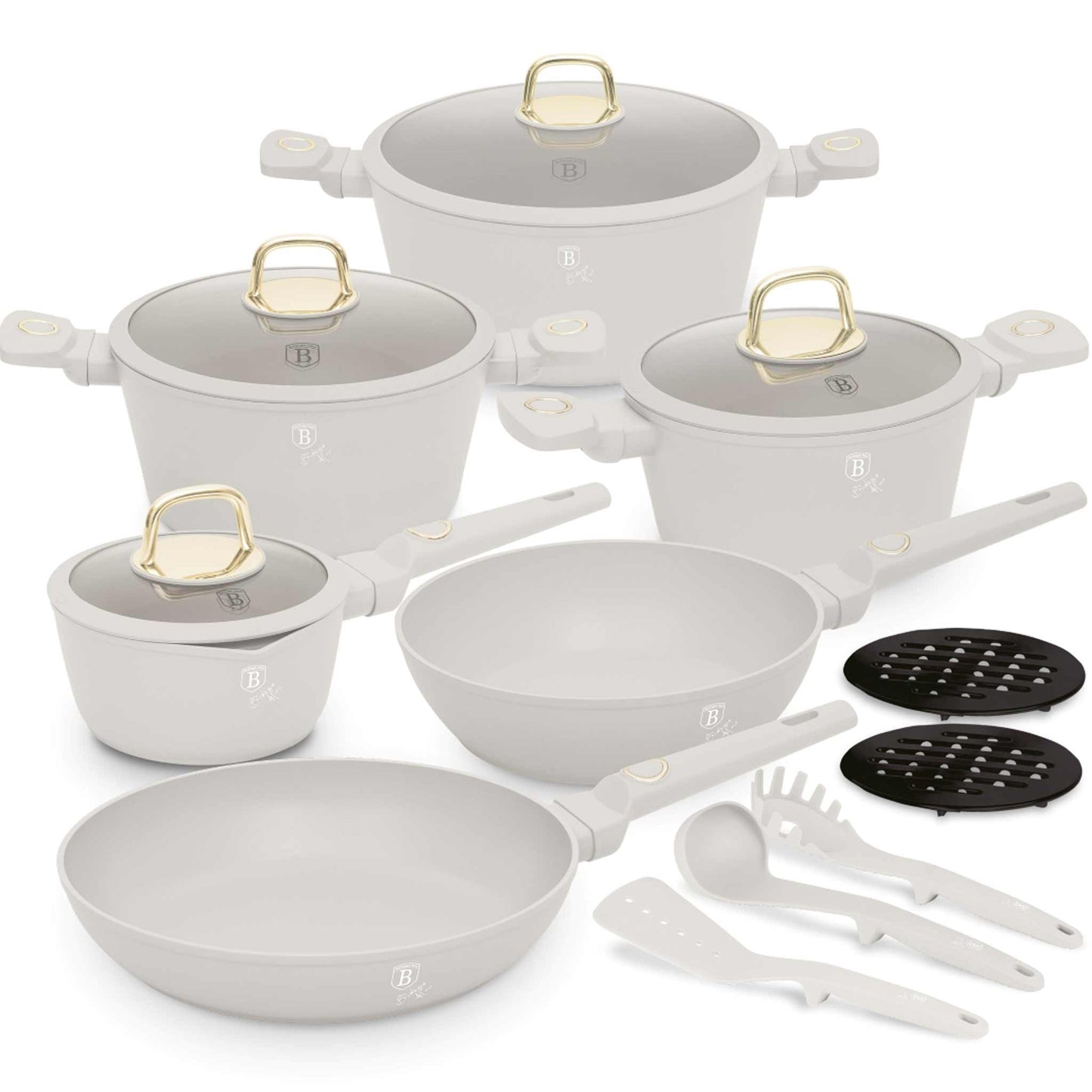 Berlinger Haus 15-teiliges Kochgeschirr-Set – BH-8081NN – Sahara-Kollektion