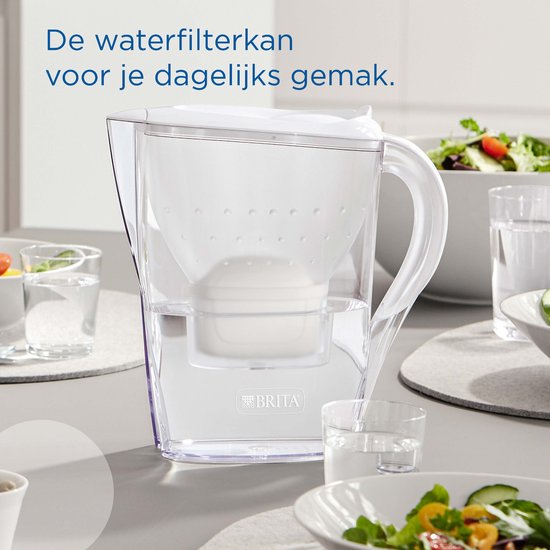 BRITA – Wasserfilterkanne – Marella Cool – 2,4 l – Weiß – inkl. 1 MAXTRA PRO ALL-IN-1-Filterkartusche