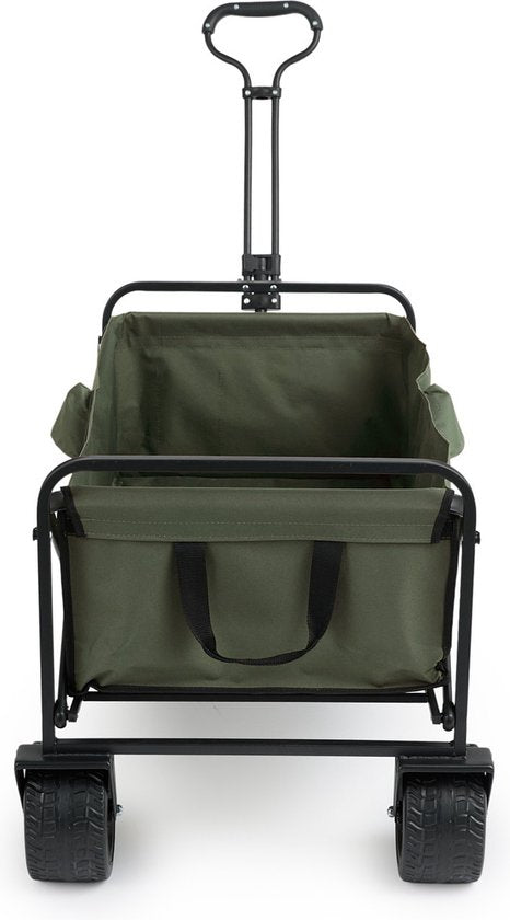 909 Bollerwagen für den Außenbereich - faltbar - maximale Tragfähigkeit 80 KG - 100x57x99cm - Grün