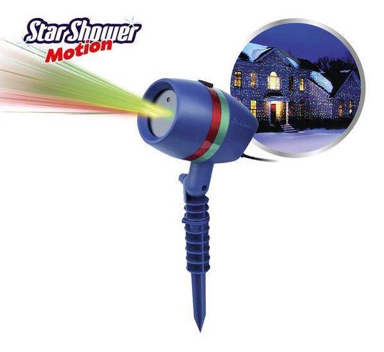 Weihnachtslichtprojektor – Star Shower Motion (Laserprojektor mit bewegten Mustern)