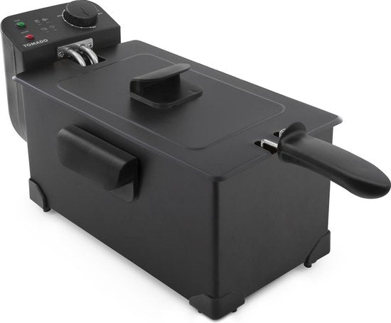 Tomado TDF3001B - Fritteuse - 3 Liter Fassungsvermögen - 2200 Watt - Kaltzone - Schwarz