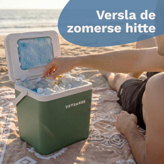 TRVLMORE Cool Box 7L - Kühlbox - Inklusive Kühlelement - Cool Box Small - Grün
