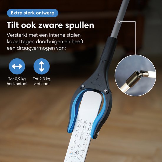 Safe Age® Greifer für Senioren – Müllgreifer – Extra lang 90 cm – Zusammenklappbar – mit um 360° drehbarem Kopf und Magnet