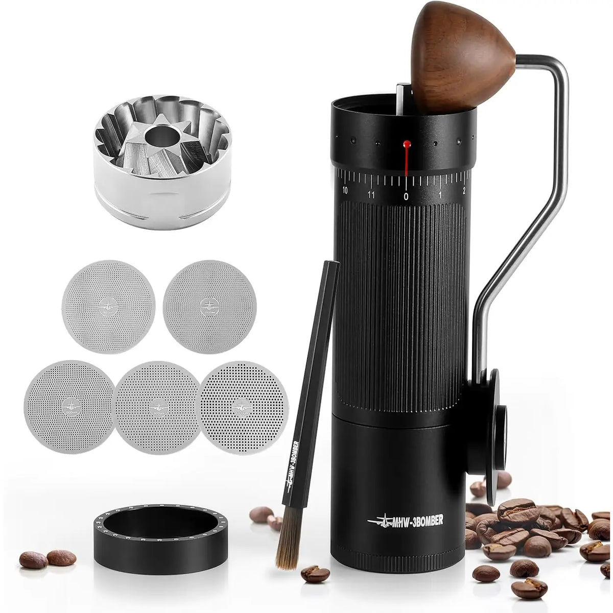 MHW-3BOMBER R3 manuelle Kaffeemühle – einstellbarer Mahlgrad