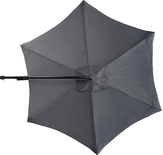 Tristar Schwebeschirm – 300 cm, rund – Garten – höhenverstellbar – inkl. Kreuzfuß und Schutzhülle – PA-7905 – Anthrazit