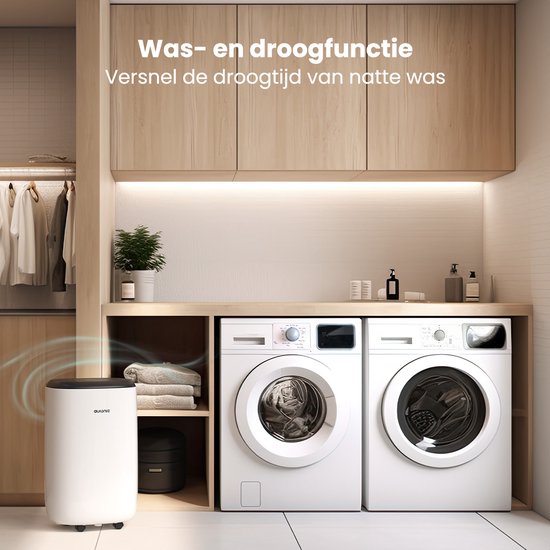 Auronic Luftentfeuchter und Luftreiniger - Pro Plus Serie - Schlafzimmer und Wohnzimmer - Entfeuchtet 12L pro Tag im Haus - Waschtrockenfunktion - Weiß
