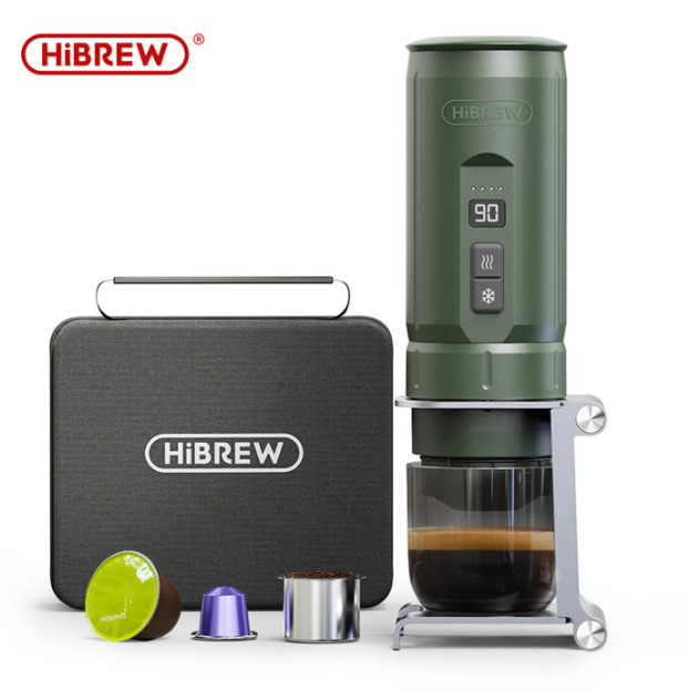HiBREW H4C Tragbare Espressomaschine – Grün – 220 x 75 mm